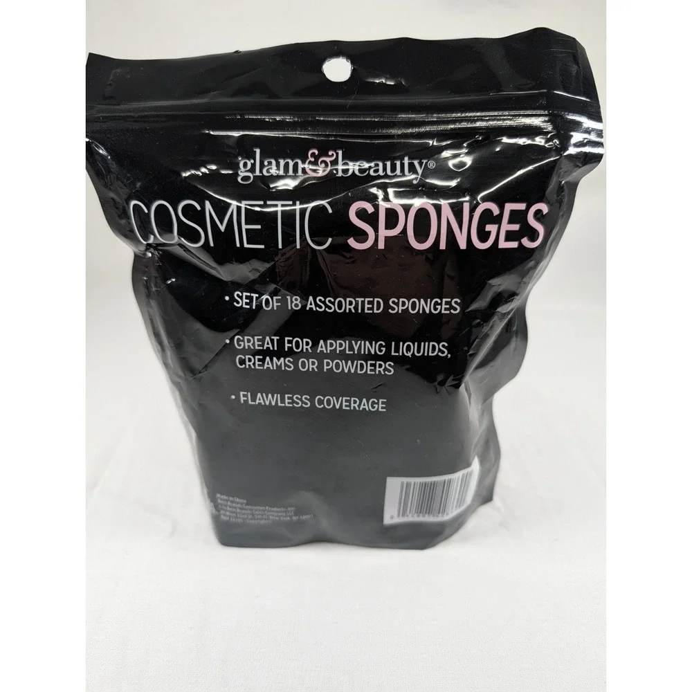 Glam & Beauty Cosmetic Makeup Assortment Sponges Multi Shape